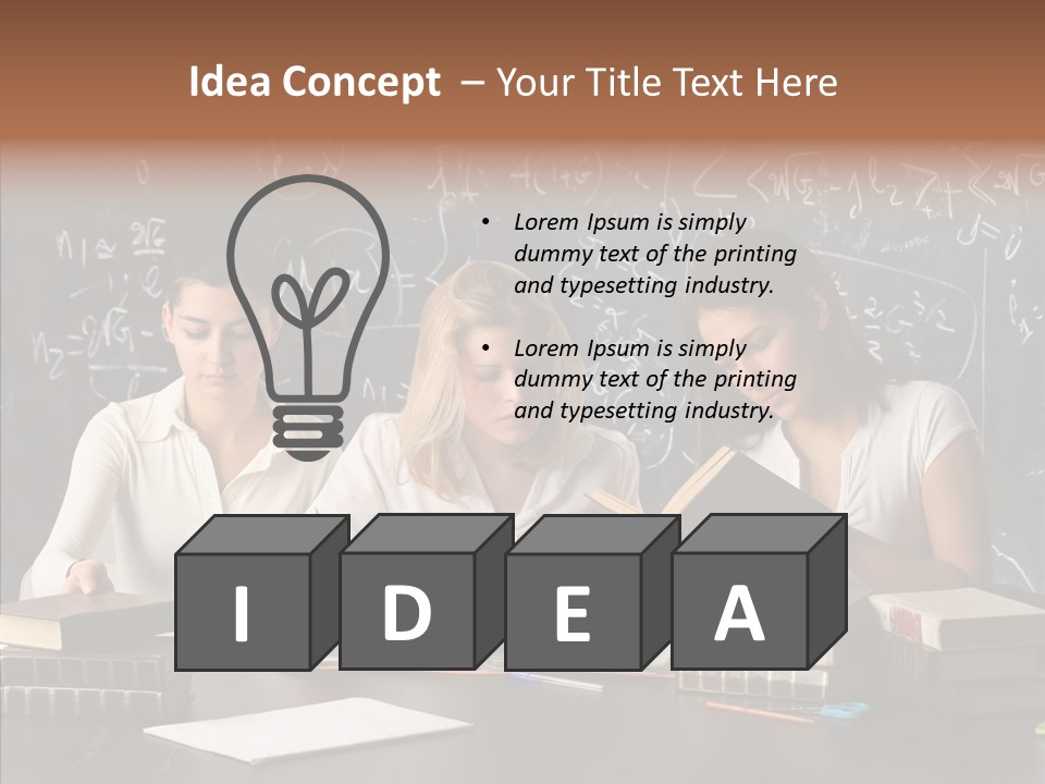 College Students Studying PowerPoint Template
