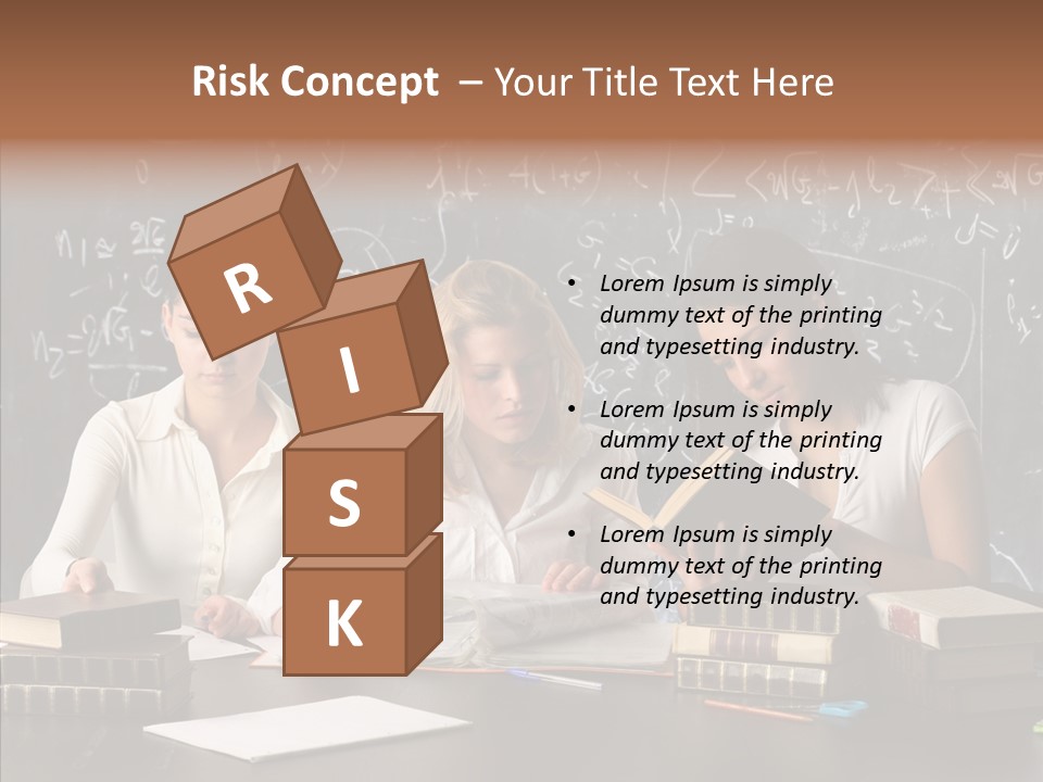 College Students Studying PowerPoint Template