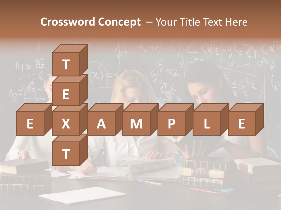 College Students Studying PowerPoint Template