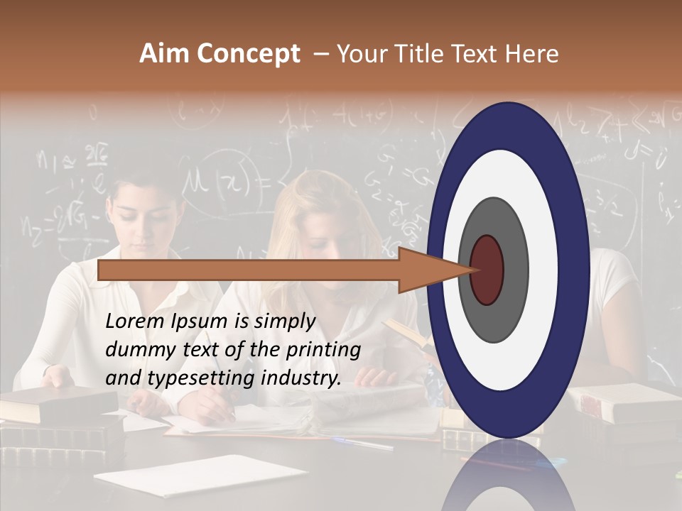College Students Studying PowerPoint Template