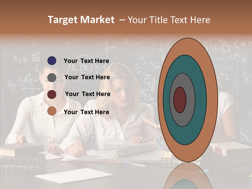 College Students Studying PowerPoint Template