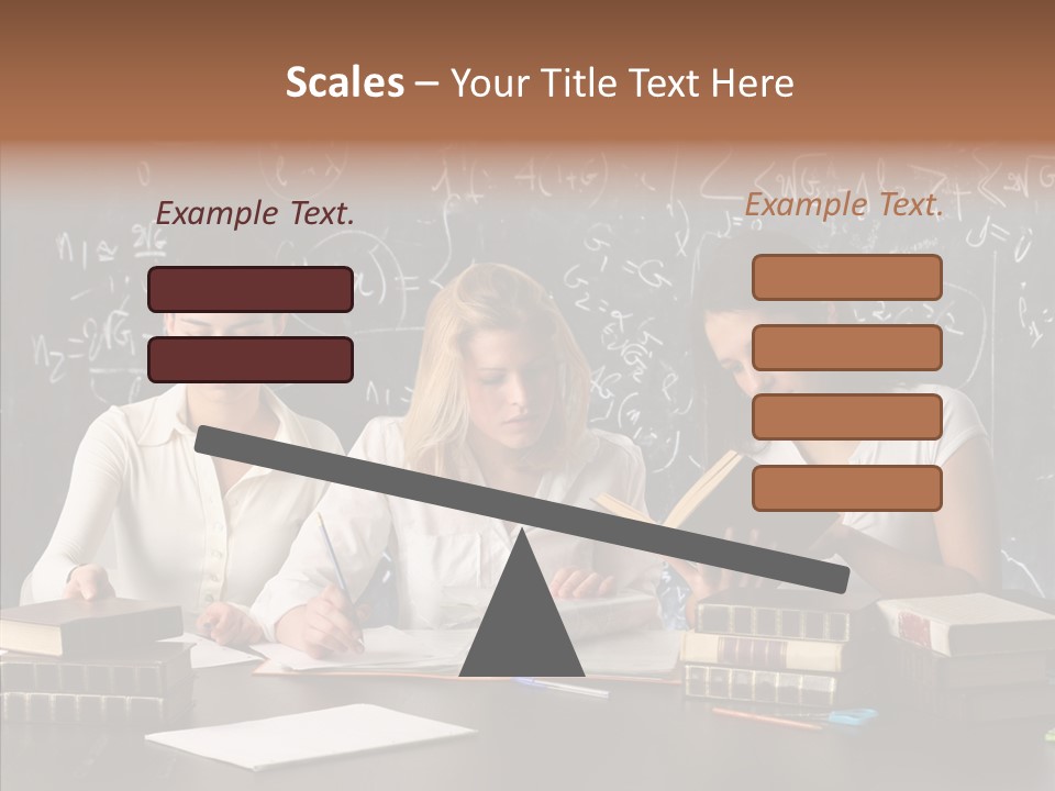 College Students Studying PowerPoint Template