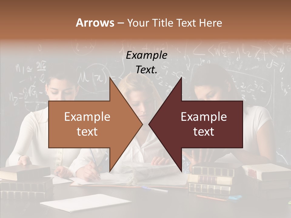 College Students Studying PowerPoint Template