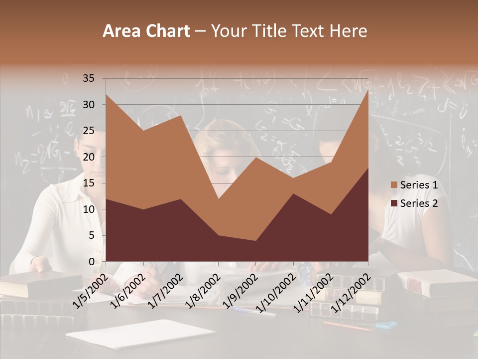 College Students Studying PowerPoint Template