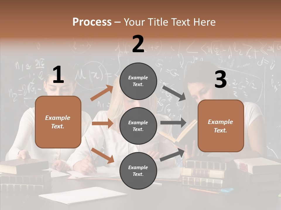 College Students Studying PowerPoint Template
