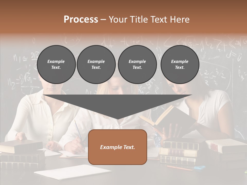 College Students Studying PowerPoint Template