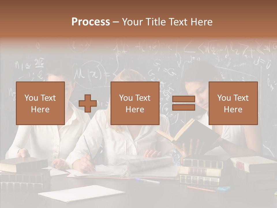College Students Studying PowerPoint Template