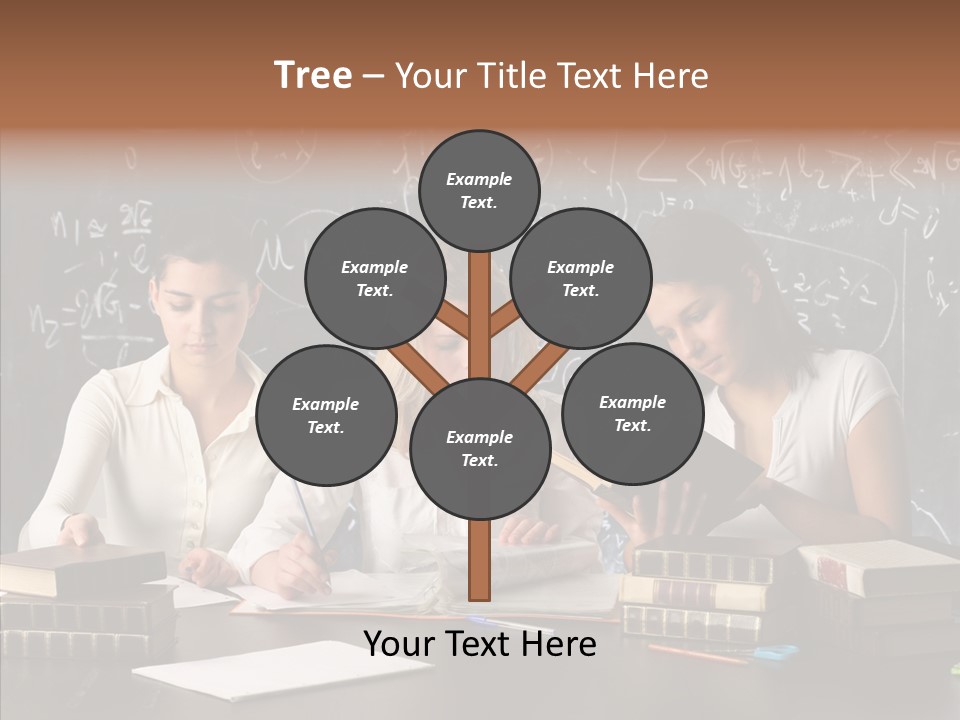 College Students Studying PowerPoint Template