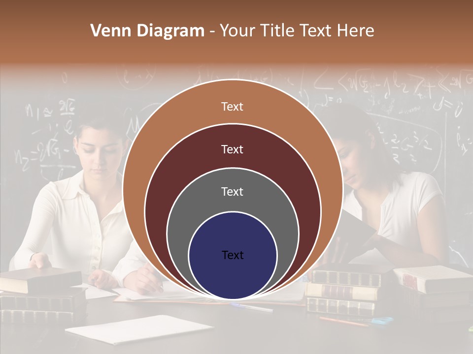 College Students Studying PowerPoint Template