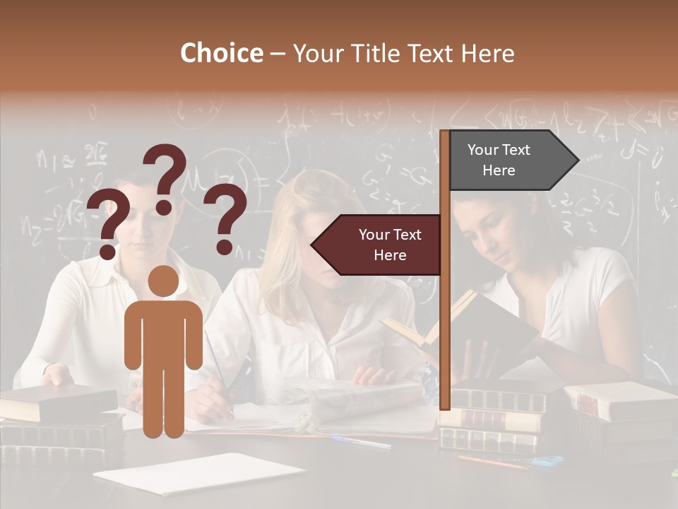 College Students Studying PowerPoint Template