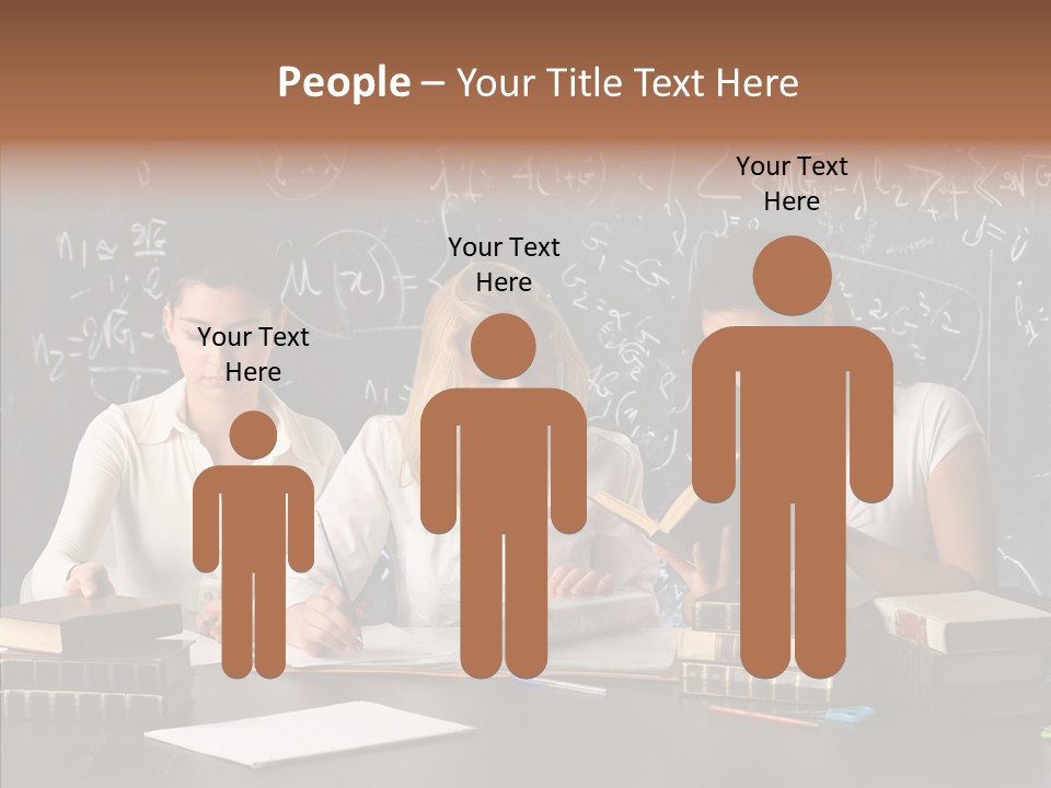 College Students Studying PowerPoint Template