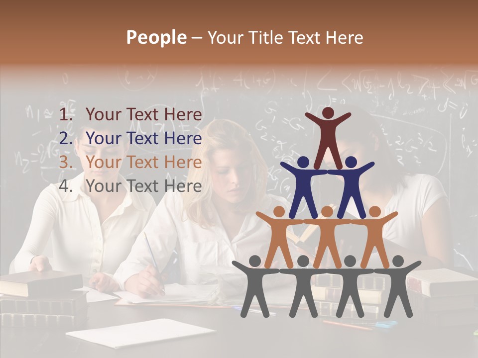 College Students Studying PowerPoint Template