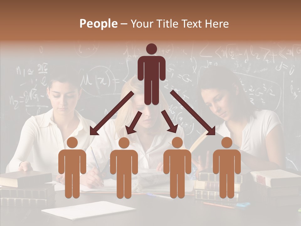 College Students Studying PowerPoint Template
