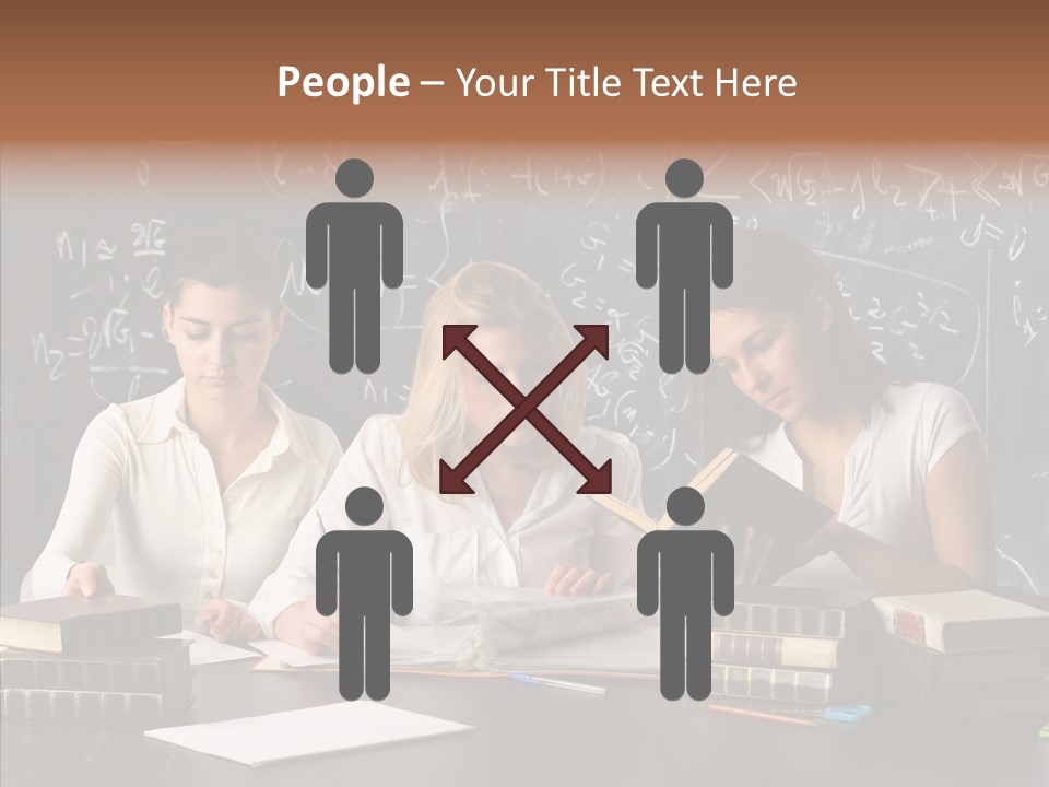 College Students Studying PowerPoint Template