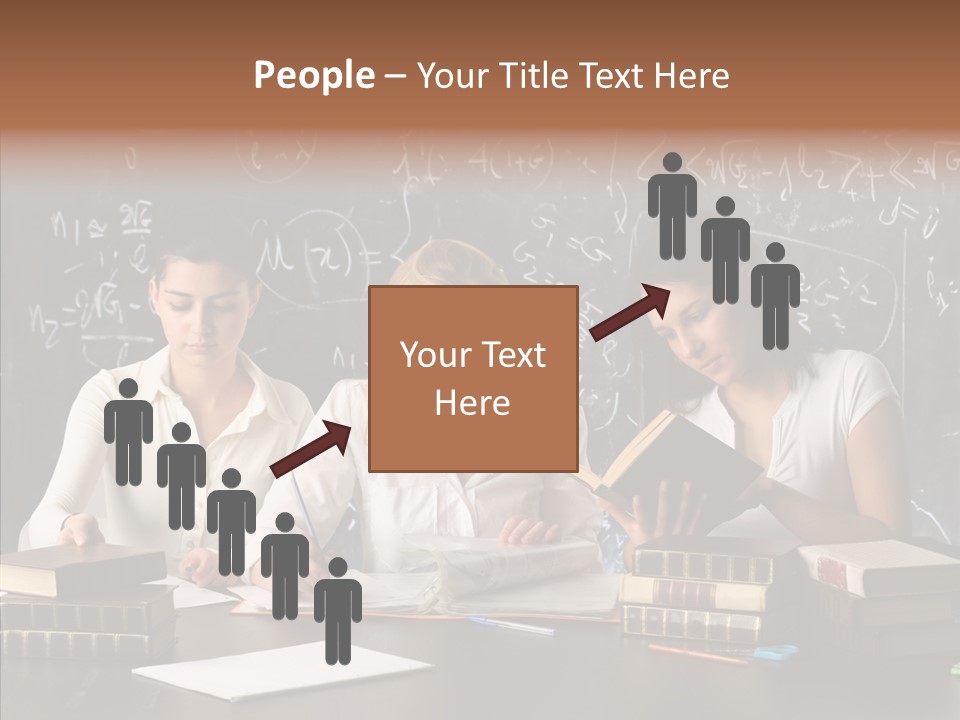 College Students Studying PowerPoint Template