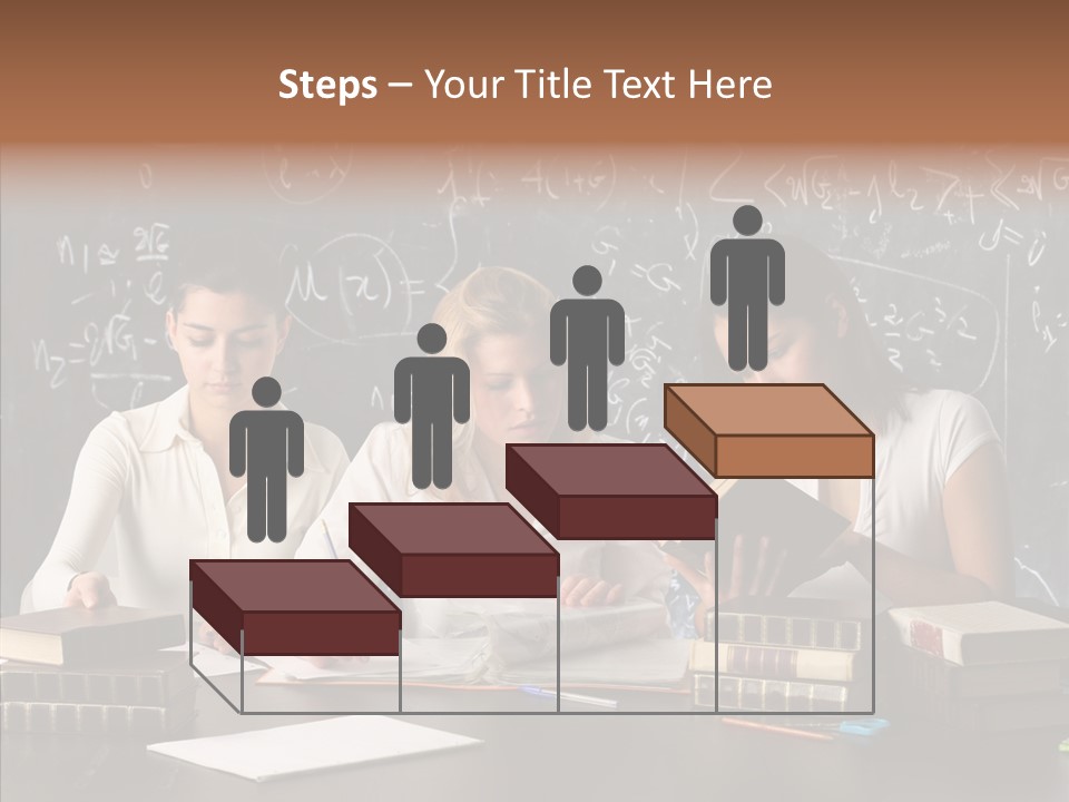 College Students Studying PowerPoint Template
