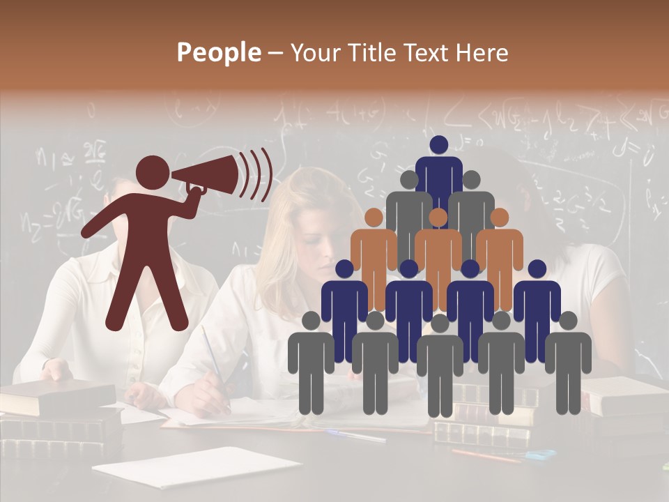 College Students Studying PowerPoint Template