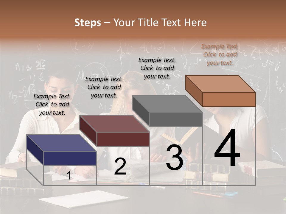 College Students Studying PowerPoint Template