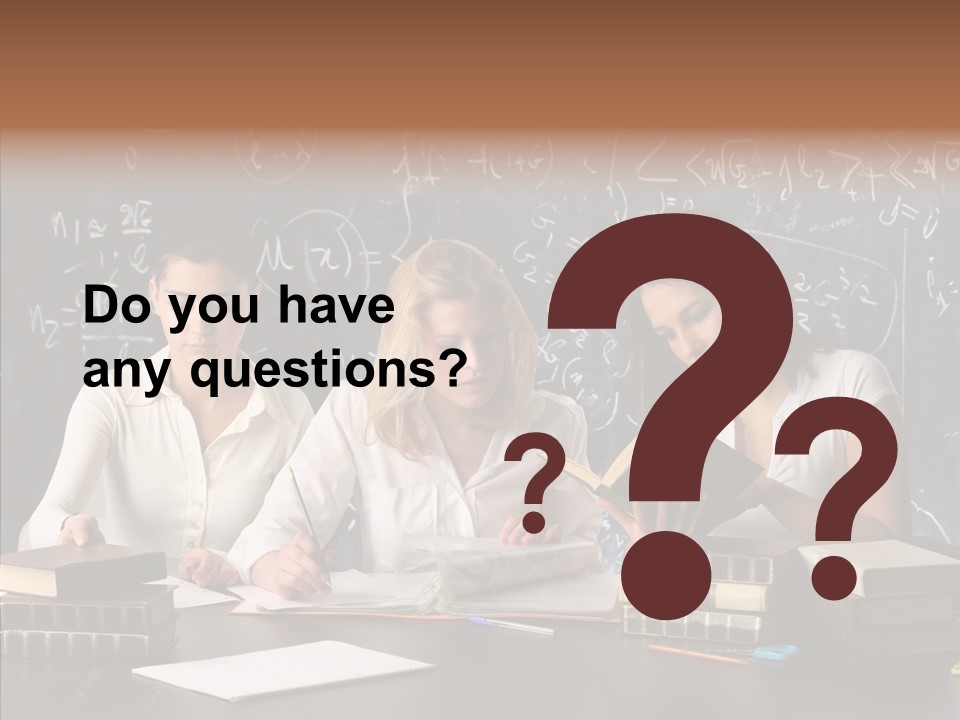 College Students Studying PowerPoint Template