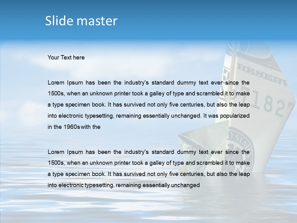 Money Ship PowerPoint Template