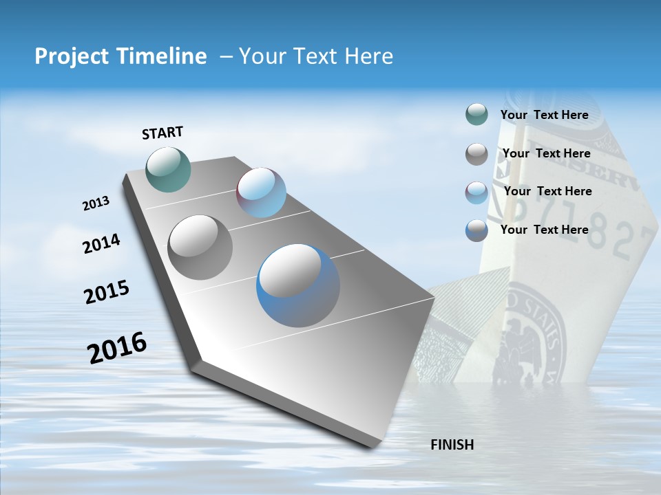 Money Ship PowerPoint Template