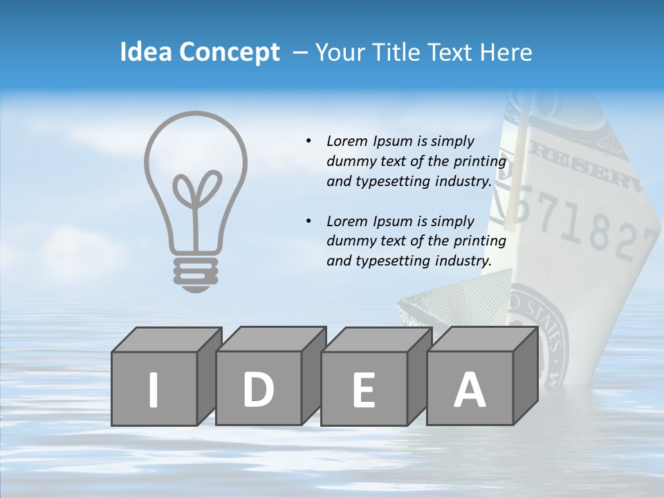 Money Ship PowerPoint Template