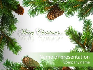 X Mas Season Holiday PowerPoint Template