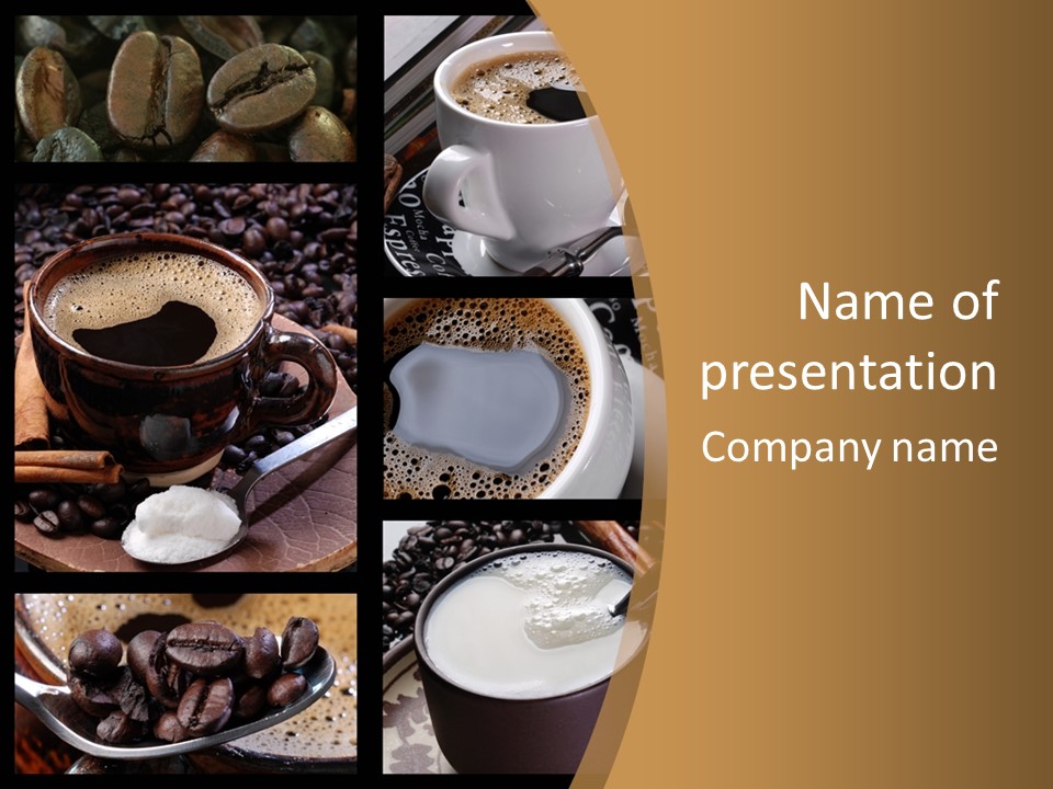 Milk Sugar Coffee PowerPoint Template