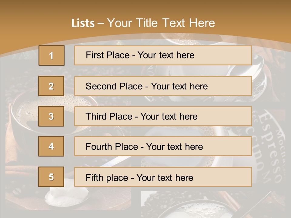 Milk Sugar Coffee PowerPoint Template
