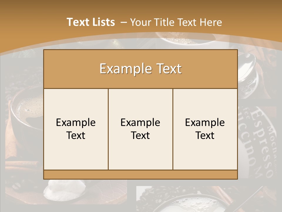 Milk Sugar Coffee PowerPoint Template