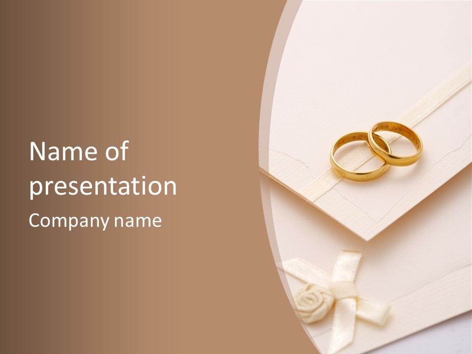 Decoration Wedding Announcement PowerPoint Template