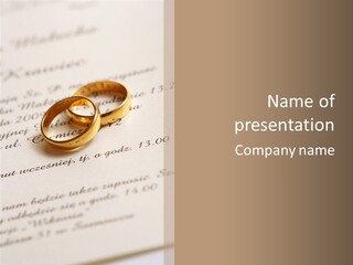 Concept Married Ring PowerPoint Template