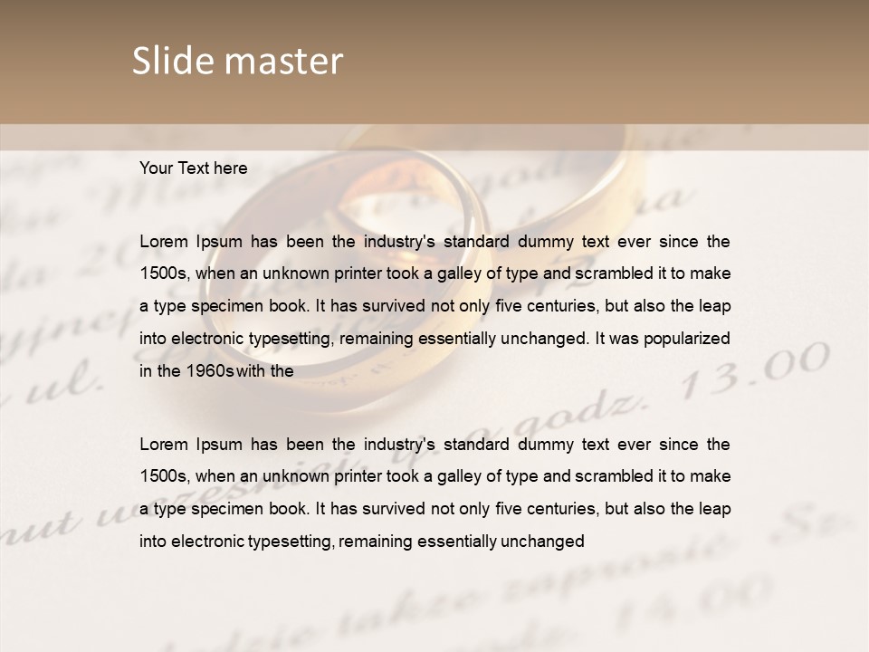 Concept Married Ring PowerPoint Template