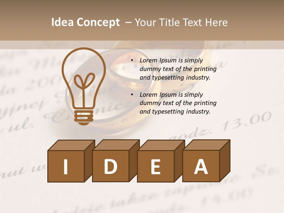 Concept Married Ring PowerPoint Template
