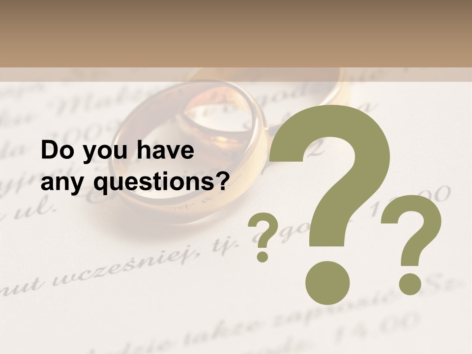 Concept Married Ring PowerPoint Template