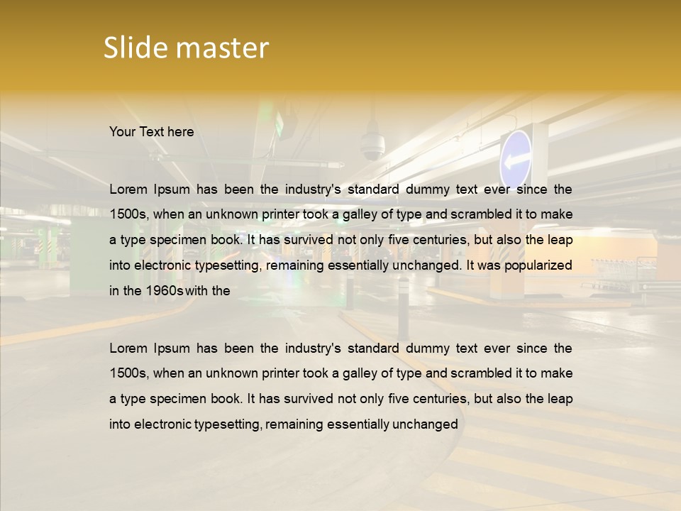 Parking Interior PowerPoint Template