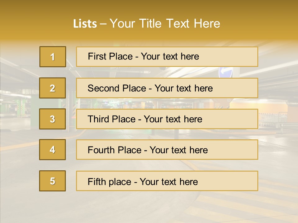 Parking Interior PowerPoint Template