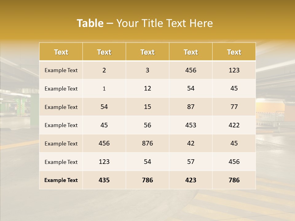 Parking Interior PowerPoint Template