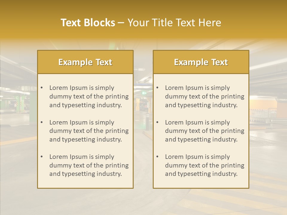 Parking Interior PowerPoint Template