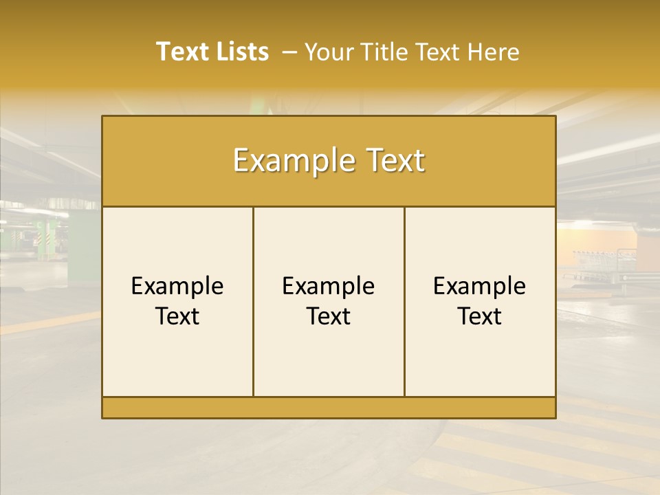Parking Interior PowerPoint Template