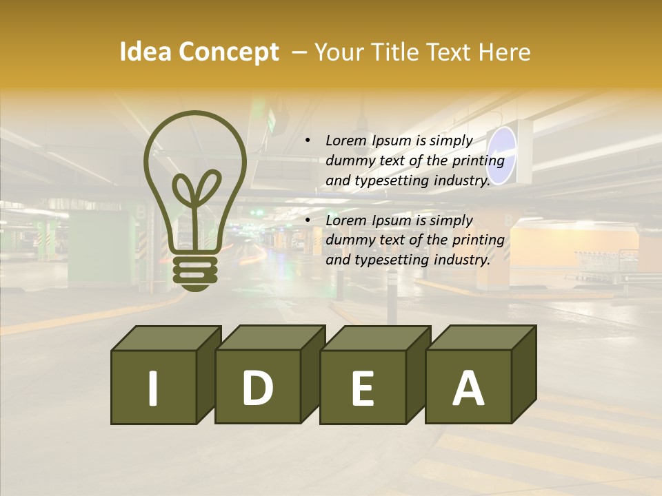 Parking Interior PowerPoint Template