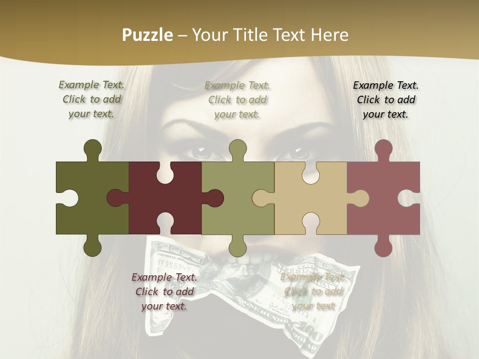 Young Beautiful Finance PowerPoint Template