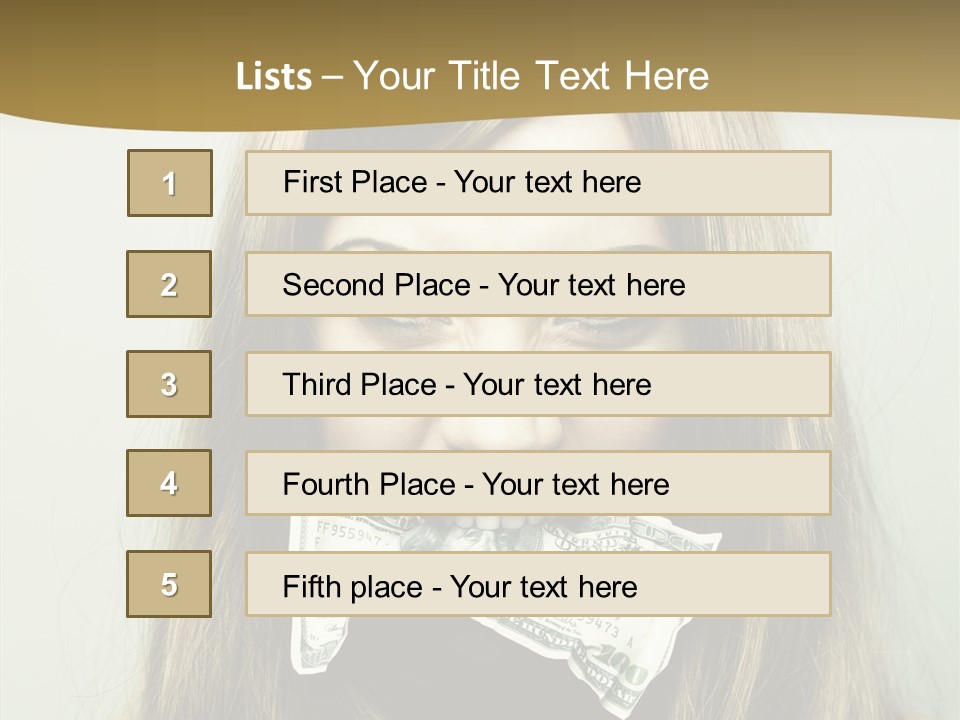 Young Beautiful Finance PowerPoint Template