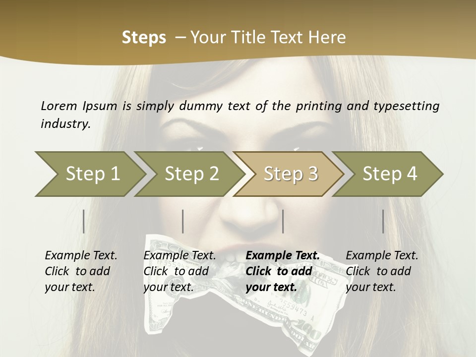 Young Beautiful Finance PowerPoint Template