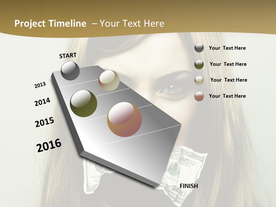 Young Beautiful Finance PowerPoint Template