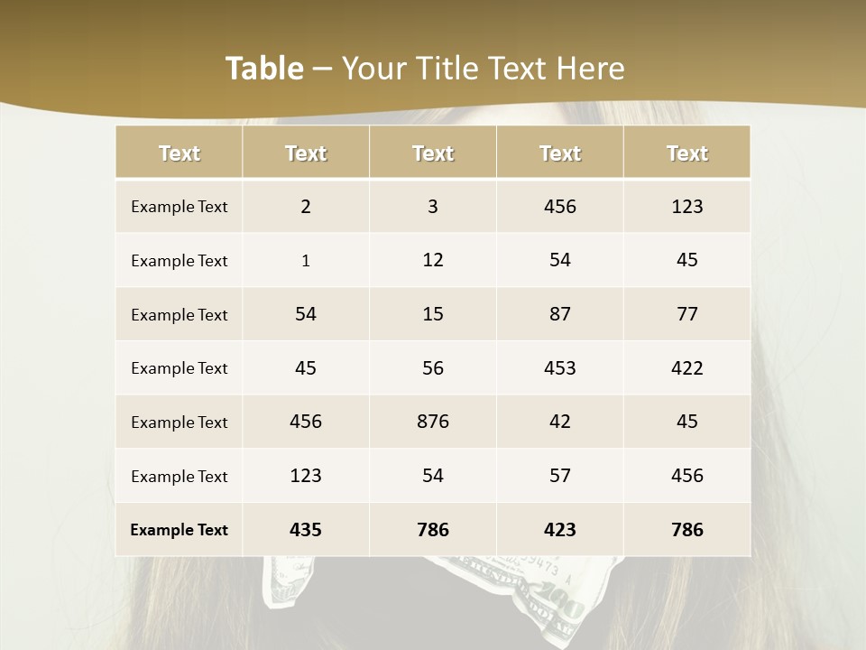 Young Beautiful Finance PowerPoint Template