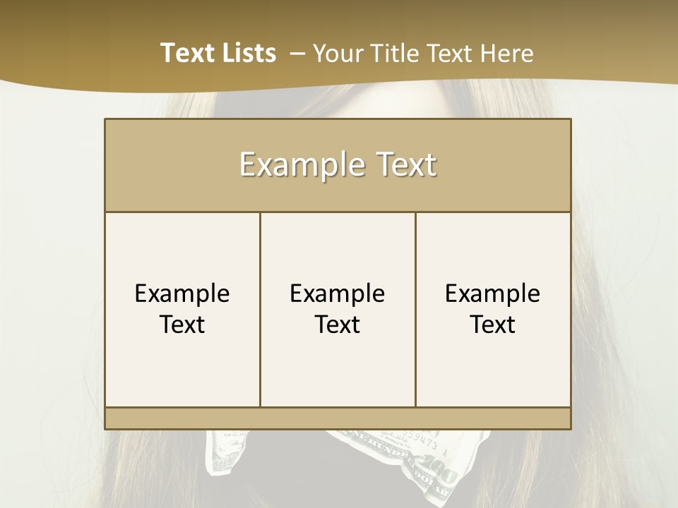 Young Beautiful Finance PowerPoint Template