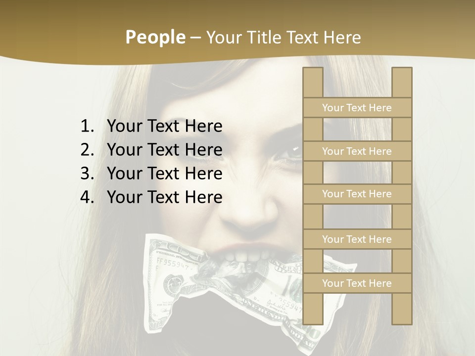Young Beautiful Finance PowerPoint Template