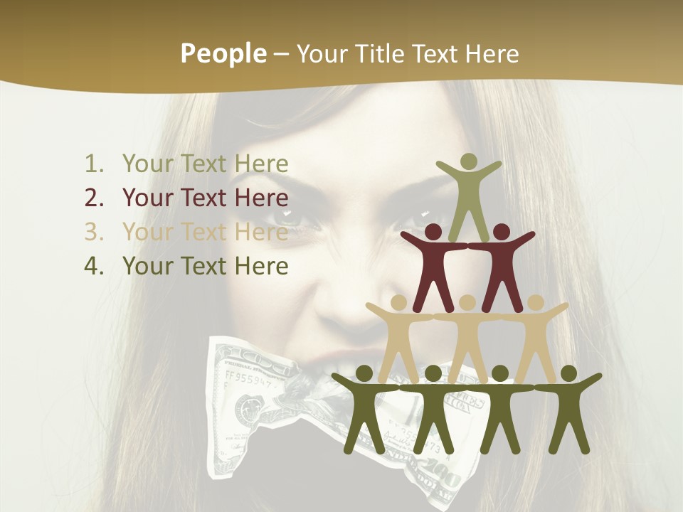 Young Beautiful Finance PowerPoint Template