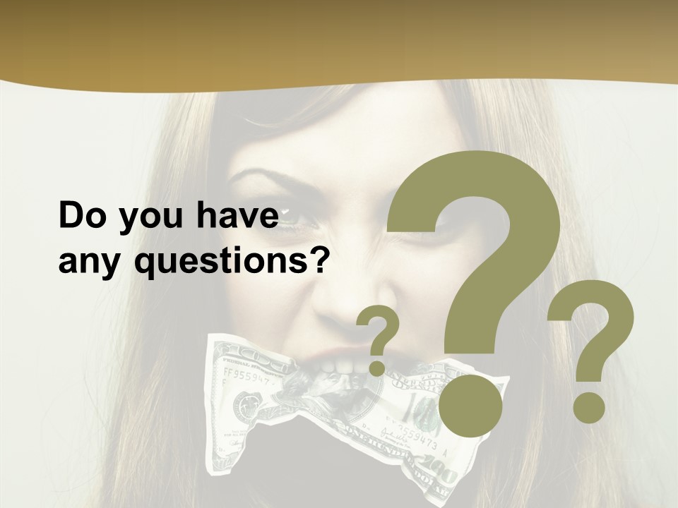 Young Beautiful Finance PowerPoint Template